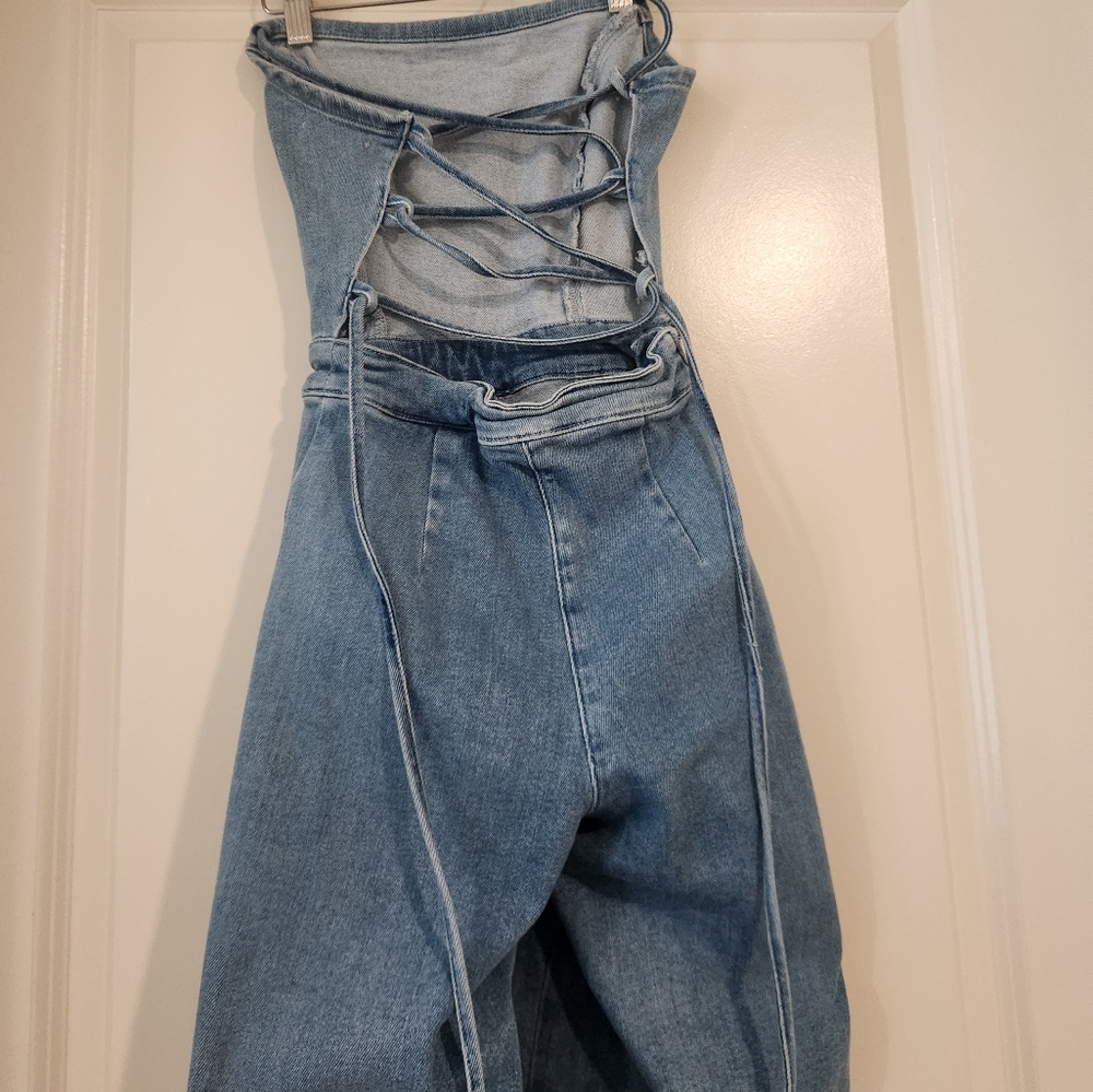 Good American Vacay denim jumpsuit